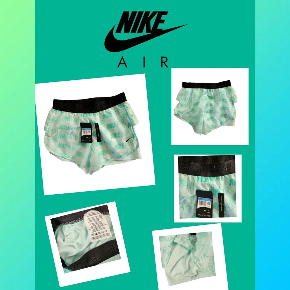 NIKE AIR WOMENS STANDARD FIT 2 IN 1 SIGNATURE COMPRESSION SHORTS BNWT SIZE M